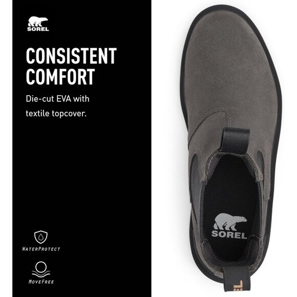 Sorel Hi-Line Chelsea Waterproof Boots GreyWomen's Sz 9.5 - Picture 16 of 16